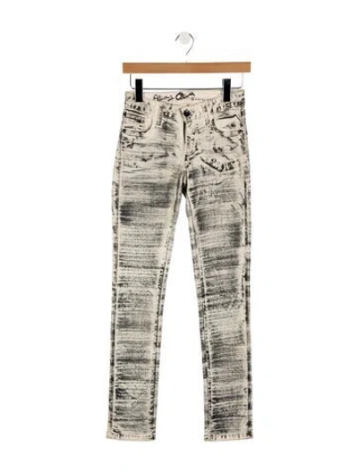 Pre-owned Alice And Olivia Mid-rise Straight Leg Jeans In Multi