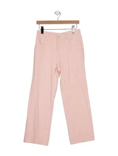 Pre-owned Alice And Olivia Mid-rise Straight Leg Jeans In Pink