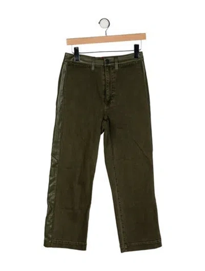 Pre-owned Alice And Olivia Mid-rise Straight Leg Jeans W/ Tags In Green