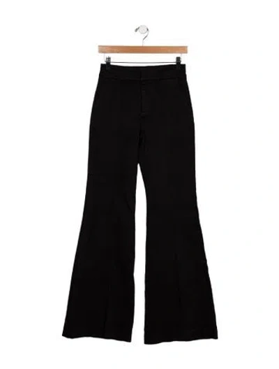 Pre-owned Alice And Olivia Mid-rise Wide Leg Jeans In Black