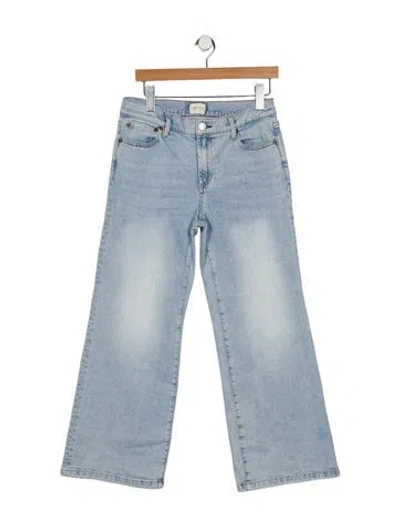 Pre-owned Alice And Olivia Mid-rise Wide Leg Jeans In Blue
