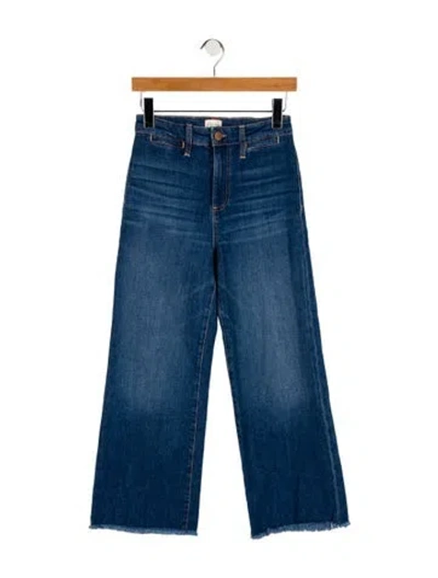 Pre-owned Alice And Olivia Mid-rise Wide Leg Jeans In Blue