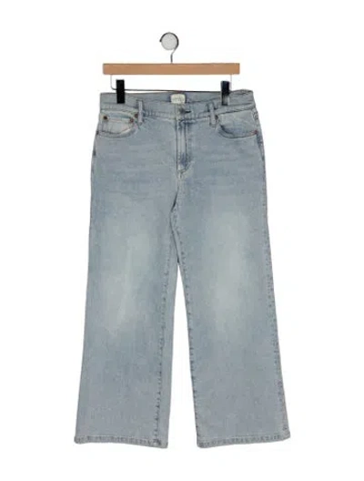 Pre-owned Alice And Olivia Mid-rise Wide Leg Jeans In Blue