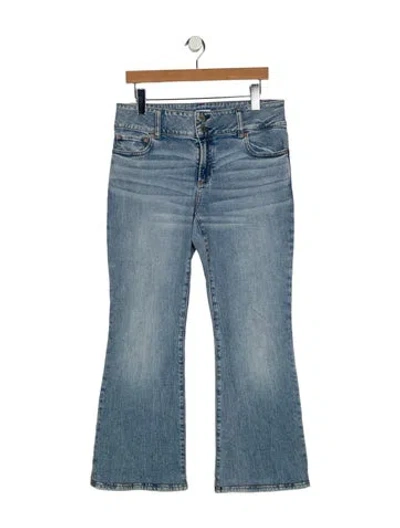 Pre-owned Alice And Olivia Mid-rise Wide Leg Jeans In Blue