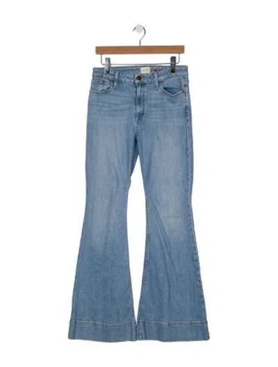 Pre-owned Alice And Olivia Mid-rise Wide Leg Jeans In Blue