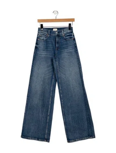 Pre-owned Alice And Olivia Mid-rise Wide Leg Jeans In Blue