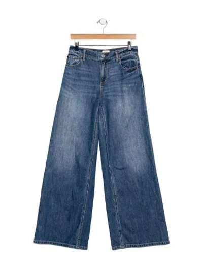 Pre-owned Alice And Olivia Mid-rise Wide Leg Jeans In Blue