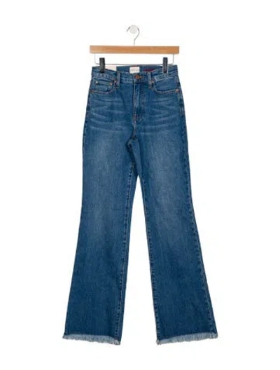Pre-owned Alice And Olivia Mid-rise Wide Leg Jeans In Blue