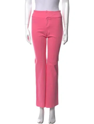Pre-owned Alice And Olivia Mid-rise Wide Leg Jeans In Pink