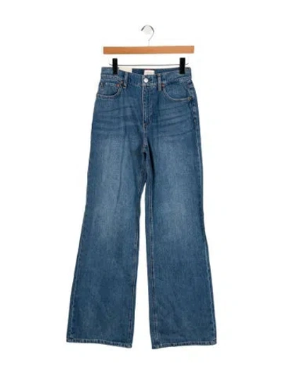 Pre-owned Alice And Olivia Mid-rise Wide Leg Jeans W/ Tags In Blue