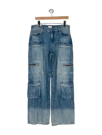 Pre-owned Alice And Olivia Mid-rise Wide Leg Jeans W/ Tags In Blue