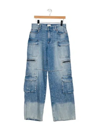 Pre-owned Alice And Olivia Mid-rise Wide Leg Jeans W/ Tags In Blue