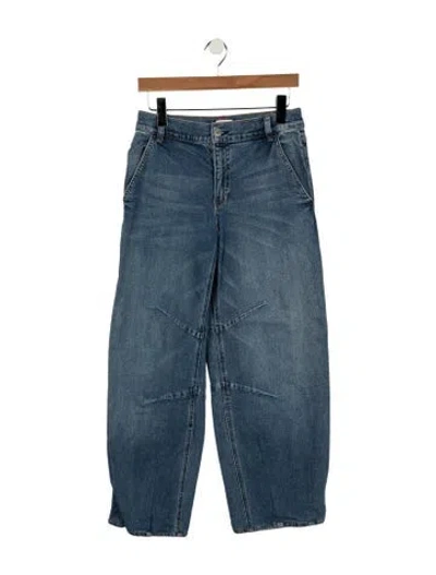 Pre-owned Alice And Olivia Mid-rise Wide Leg Jeans W/ Tags In Blue