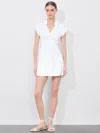 Alice And Olivia Mila Denim Dress In White