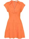 Alice And Olivia Mila Dress In Orange