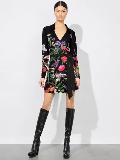 Alice And Olivia Millicent Mini Dress In Secret Garden