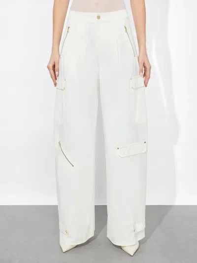 Alice And Olivia Milo Cargo Pant In Off White