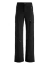 Alice And Olivia Milo Cargo Wide-leg Trousers In Black