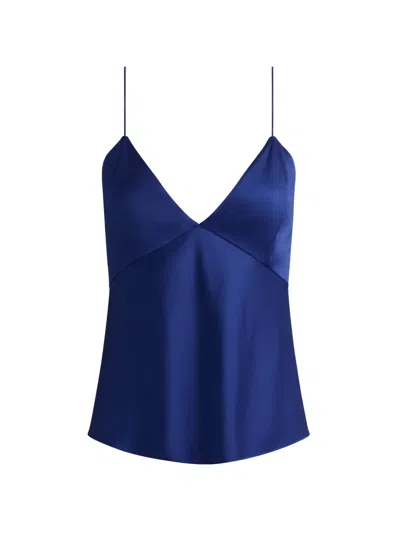 Alice And Olivia Milta V-neck Camisole In Blue