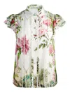 Alice And Olivia Alice + Olivia Minda Silk Blouse In White