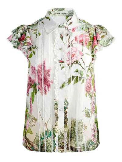 ALICE AND OLIVIA MINDA SILK BLOUSE