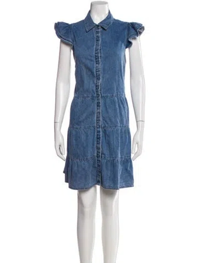 Pre-owned Alice And Olivia Mini Dress In Blue