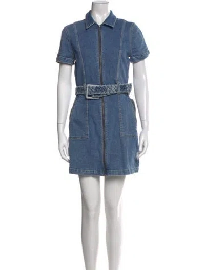 Pre-owned Alice And Olivia Mini Dress In Blue