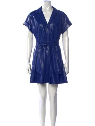 Pre-owned Alice And Olivia Mini Dress In Blue