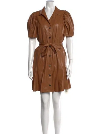 Pre-owned Alice And Olivia Mini Dress In Brown