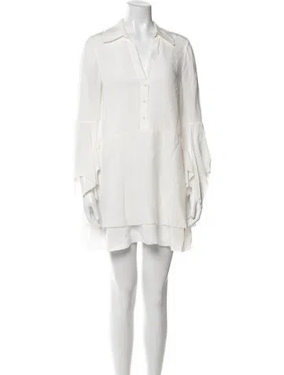 Pre-owned Alice And Olivia Mini Dress In White