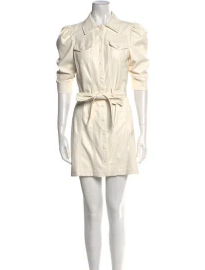 Pre-owned Alice And Olivia Mini Dress In White