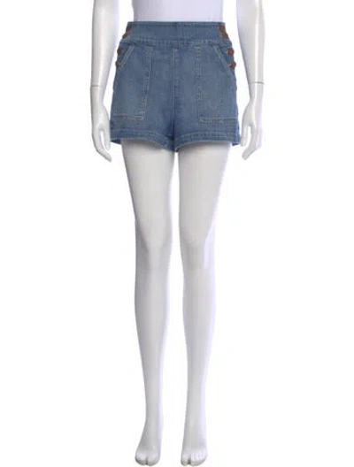 Pre-owned Alice And Olivia Mini Shorts In Blue