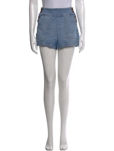 Pre-owned Alice And Olivia Mini Shorts In Blue