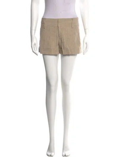 Pre-owned Alice And Olivia Mini Shorts In Gold