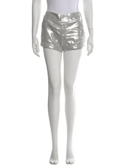 Pre-owned Alice And Olivia Mini Shorts In Silver
