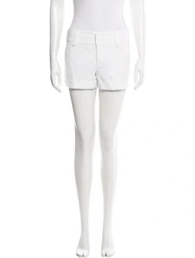 Pre-owned Alice And Olivia Mini Shorts In White