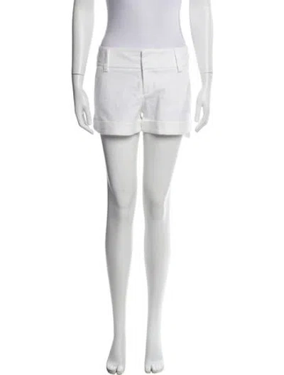 Pre-owned Alice And Olivia Mini Shorts In White