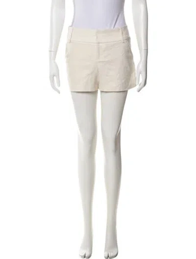 Pre-owned Alice And Olivia Mini Shorts In White