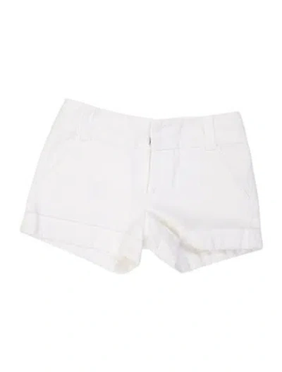 Pre-owned Alice And Olivia Mini Shorts In White
