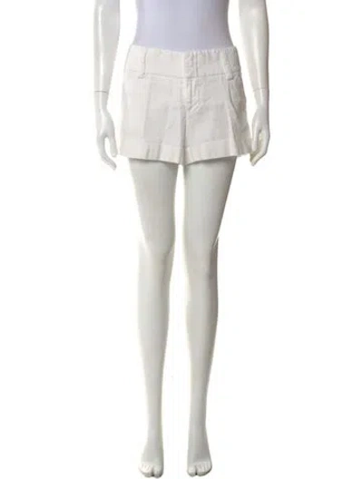 Pre-owned Alice And Olivia Mini Shorts In White