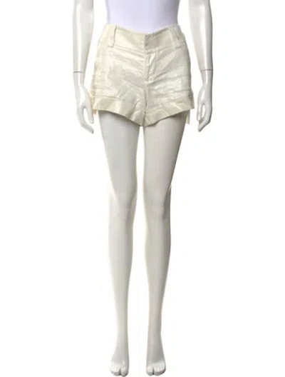 Pre-owned Alice And Olivia Mini Shorts In White