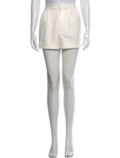 Pre-owned Alice And Olivia Mini Shorts In White