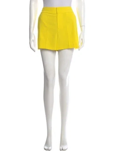Pre-owned Alice And Olivia Mini Shorts In Yellow