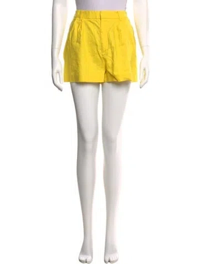 Pre-owned Alice And Olivia Mini Shorts In Yellow