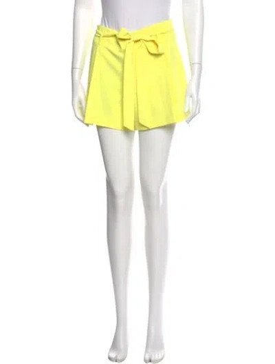 Pre-owned Alice And Olivia Mini Shorts In Yellow