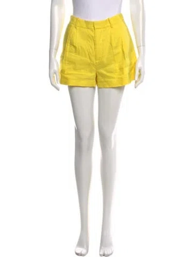 Pre-owned Alice And Olivia Mini Shorts In Yellow