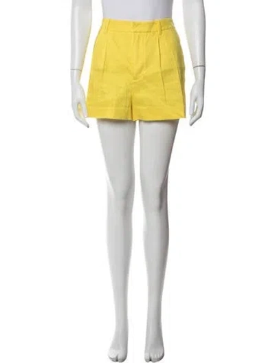 Pre-owned Alice And Olivia Mini Shorts In Yellow