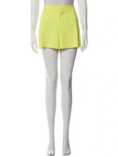 Pre-owned Alice And Olivia Mini Shorts In Yellow