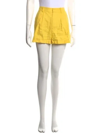 Pre-owned Alice And Olivia Mini Shorts In Yellow