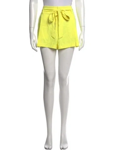 Pre-owned Alice And Olivia Mini Shorts In Yellow